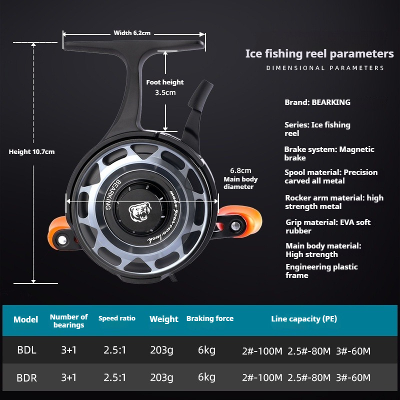 Moulinet de pêche sur glace d' - Ice Fishing Reel avis et prix