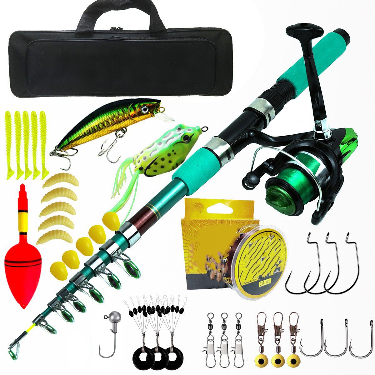 Kit Combo Canne à Pêche Télesc - Spinning Reel avis et prix